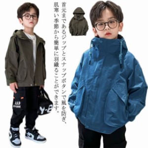 キッズ マウンテンパーカー 春 秋冬 子供服 ジャケット パーカー キルティング フード付き ハイネック 薄手 男の子 アウター こども おし