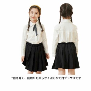 送料無料 入学式 ブラウス シャツ キッズ 女の子 トップス 子供 子ども ジュニア シャツ フォーマル リボン付 長袖 韓国子供服 卒園式 入