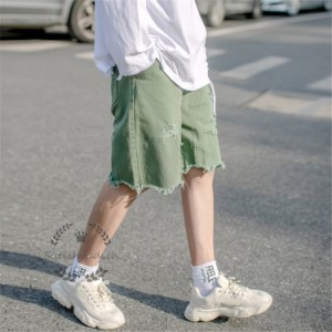 ショートパンツ 夏 メンズ デニムパンツ ハーフパンツ ストレッチ スキニー ダメージ加工 クラッシュ加工 個性 S~XL