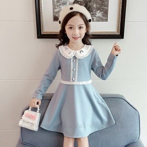 ワンピース 長袖 子供服 春秋 キッズワンピース 膝丈ワンピース チュニック 子供ドレス ジュニア ベビー服 おしゃれ 可愛い 誕生日 新品 