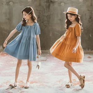 キッズ 子供服 ワンピース 女の子 キッズワンピース 半袖ワンピース 蝶結び フリル 子供ドレス ジュニア 子ども お姫様 おしゃれ 可愛い 