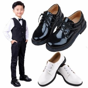 子供靴  フォーマルシューズ　靴　紐　エナメル　舞台　キッズシューズ　男の子　ジュニア　韓国靴　入学式 　発表会