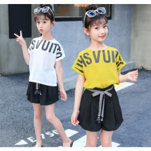 セットアップ キッズ 上下セット 子供服 半袖 コットン ｔシャツ パンツ 女の子 スポーツウェア リボン パジャマ 春夏 可愛い