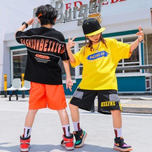 キッズ ダンス衣装 ヒップホップ 女の子 セットアップ 男の子 子供 HIPHOP 夏 チアガール キッズダンス衣装 ステージ衣装 韓国 パンツ ト