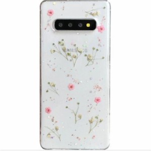 キラキラ samsung galaxyケース samsung galaxy S10 S10*ケース samsung galaxy note10 note10*ケース 輝き 美しい クリア 花柄 女子 お