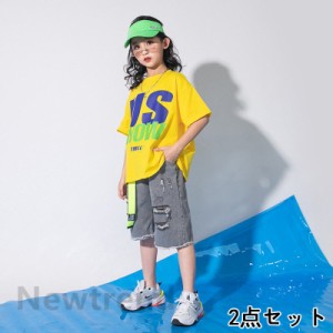 キッズダンス衣装 ヒップホップ 2点セットアップ HIPHOP 長袖 シャン スカート 女の子 子供服 ジャズダンス ステージ衣装 パーカー