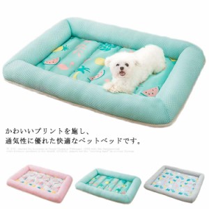 小型犬 子犬 犬用 猫用 ペット ベッド 夏用 通気性抜群 メッシュ 角型 撥水 高反発 暑さ対策 熱中症対策 夏バテ防止 かわいい おしゃれ 