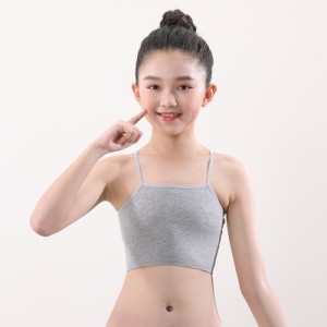 チューブトップ キッズ ノースリーブ キャミソール トップス シンプル おしゃれ 女の子 子供服 無地 ダンス衣装 ヒップホップ インナー 