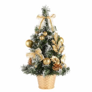 人工卓上ミニクリスマスツリーの装飾ミニチュアクリスマスツリーゴールデン