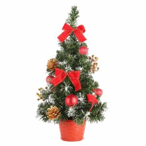 人工卓上ミニクリスマスツリーの装飾ミニチュアクリスマスツリーレッド