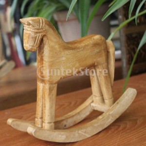工芸品 木製 木製品オブジェ 木製オブジェ 木製置物 木彫り ロッキングホース 動物の装飾品 馬の像 結婚式の装飾 木彫り置物 動物小物 手