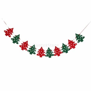 ノーブランド品クリスマス バナー 飾り 装飾 ギフト プレゼント 飾り ガーデン 旗 壁飾り デコレーション パーティ クリスマスツリー型