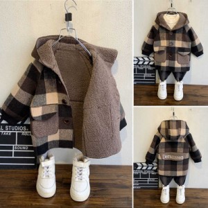 ボアコート ダッフルコート アウター キッズ ベビージャケット フード付き 子供服 可愛い 男女兼用 裏ボア 冬服 防寒 あたたかいコート 