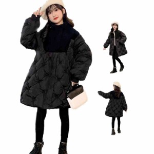 オーバーコート 子供 キッズ ロングコート ジャケット 子供服 中綿コート パーカー キルティングコート アウター 女の子 冬用 ジュニア 