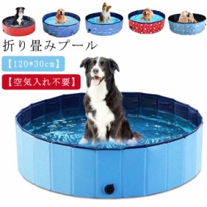 折りたたみプール 120 x 30cm 空気入れ不要 ペットプール 子供プール 犬用プール ペット用 犬プール 折りたたみ プール ビニールプール 