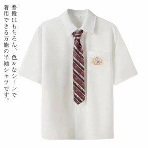 カジュアルシャツ 学生服 男子 女子 トップス 制服 JK ネクタイ付き コスプレ 男女兼用 仮装 イベント 入学式 卒業式 文化祭 学園祭 大き