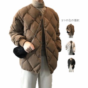  送料無料 日常着にぴったりなアウター エアリーナイロン 羽織り ジャケット コート 中綿 長袖 アウター 大きいサイズ 秋 レディース