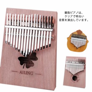 カリンバ 17キー 親指ピアノ 木製 Kalimba 17 keys C調 指ピアノ アフリカ楽器 収納ケース付 フィンガーピアノ 初心者向け サムピアノ マ