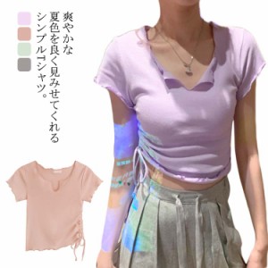 【送料無料】tシャツ カットソー 半袖トップス 半袖シャツ レディース ショット丈Tシャツ プルオーバー レディースファッション フリーサ