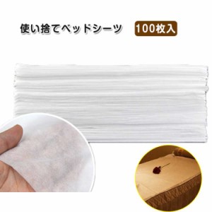 ベッドシーツ 無孔 非防水 サロン用 不織布 厚手 100枚入 通気性 80×180cm 使い捨てシーツ エステ用 マッサージ用 介護用 防水性なし ホ