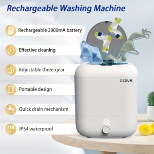 DEOUM MINI 洗濯機 コンパクト ミニ洗濯機 洗浄・除菌機能付きポータブル洗濯機