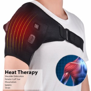 振動付き電気加熱ショルダーマッサージャー、膝と肘の加熱パッド、リラックスショルダーウォーマー