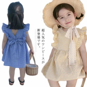 フレアワンピース ノースリーブ クルーネック Aラインワンピース ベビー服 スカート付き ワンピース 女の子 子供服 カバーオール 赤ちゃ