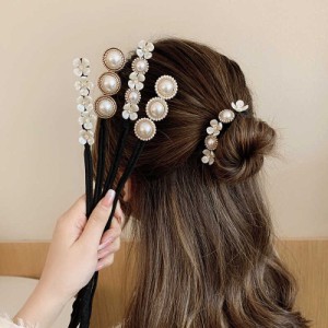 ヘアクリップ バナナクリップ 大 シンプル ヘアアクセサリー お団子ヘアメーカー ヘアピン ワイヤー まとめ髪 髪留め ヘアアクセサリー 