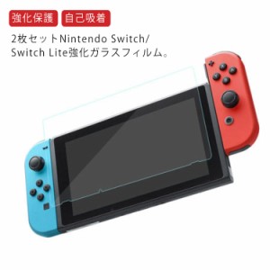 Nintendo Switch ガラスフィルム 2枚セット Switch Lite ガラスフィルム 9H 保護ガラス 0.3mm 保護フィルム 2.5D ラウンドエッジ 撥水 撥