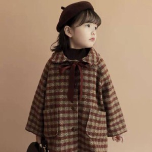 キッズ アウター 子供服 チェスターコート コート ロングコート 長袖 女の子 リボン ラシャコート キッズコート フォーマル ジュニア 通