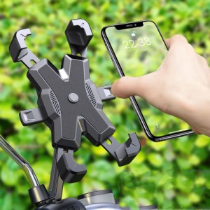 スマホホルダー 自転車 バイク用 uber がっちり固定 着脱簡単 スマートフォン ホルダー 自動ロック 携帯ホルダー ベビーカー ママチャリ 