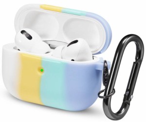 カラビナ付き Airpods proケース シリコン AirPods3 ケース 耐衝撃 ホルダー シリコンケース ソフトケース ワイヤレス充電対応 可愛い ai