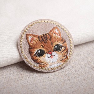 ファッション小物 ワッペン アイロン 手縫い 手芸 ハンドメイド 刺繍ワッペン マーク 服 猫 犬 小さめ 刺繍 かわいい ワンポイント 簡単 