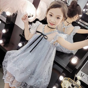 子供服 ワンピース ピンク 160 韓国子ども服 キッズ 女の子 夏 ノースリーブ チュール 子供ドレス 結婚式 誕生日 ベビー ジュニア お姫様