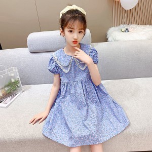 子供服 ワンピース ピンク 160 韓国子ども服 キッズ 女の子 春夏 半袖ワンピース 花柄 子供ドレス 結婚式 誕生日 ベビー ジュニア お姫様