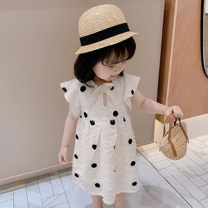 子供服 ワンピース キッズ 女の子 夏 キッズワンピース 水玉 蝶結び 韓国子ども服 子供ドレス dress ベビー服 お姫様 おしゃれ 可愛い カ