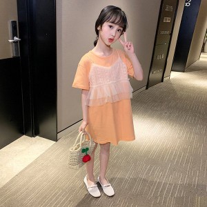 ワンピース キッズ 子供服 女の子 夏 キッズワンピース 半袖ワンピース レースワンピース 子供ドレス ジュニア 子ども お姫様 おしゃれ 