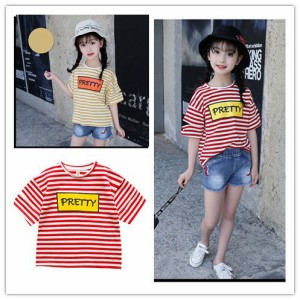 tシャツ キッズ 半袖 韓国子供服 女の子 トップス ブラウス 綿 カットソー 子供服 ベビー服 カジュアル 可愛い おしゃれ 個性 お出かけ 