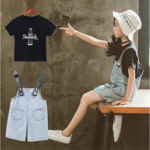 子供服 セットアップ キッズ 女の子 夏 上下セット 2点セット Tシャツ 半袖 ハーフパンツ 半ズボン スポーツウェア ジュニア おしゃれ 可