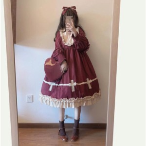 トップスLolita系 ワンピース ロリータレディース長袖ロリータファッション 変装 トップスゴスロリ萌え