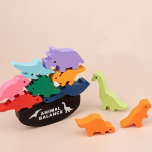 キッズ木製 ブロックおもち ゃバランスゲーム 幼児期クリエイティ ブおもちゃギフト 恐竜