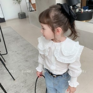 シャツ 女の子 トップス 入学式 七五三 シャツ 女の子  子供服 ブラウス キッズ ホワイトブラウス 上品 ジュニア 結婚式