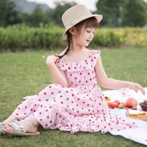 ワンピース 韓国子供服 子供服 女の子 ワンピース シフォン 花柄 可愛い 夏服 ワンピース リゾート