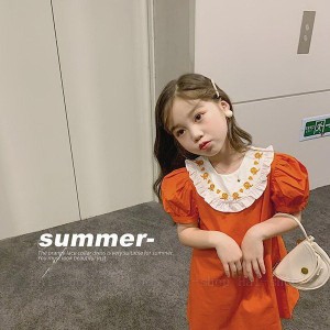 ワンピース キッズ 子供服 女の子 半袖 ワンピース 韓国子ども服 ジュニア 子供ドレス  ベビー服 お姫様 おしゃれ 可愛い カジュアル 新