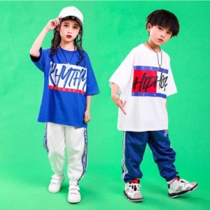 キッズ ダンス衣装 ヒップホップ 子供 男の子 女の子 ダンストップス Ｔシャツ パンツ ジャズダンス 体操服 ステージ衣装 練習着 ダンス 