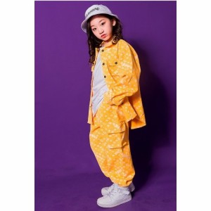 キッズ ダンス衣装 ヒップホップ  セットアップ  メッシュトップス 男の子 女の子  ダンスパンツ ジャズダンス ステージ　練習着