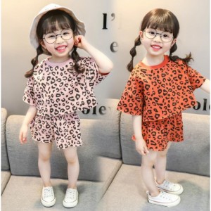 子供 ジャージ 上下セット キッズ スウェット セットアップ スポーツウェア 子供服 豹柄 パーカー パンツ ゆったり パジャマ 部屋着