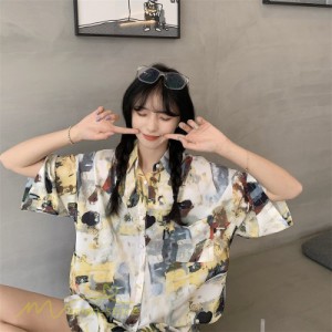 シャツ レディース 夏服 ワイドシャツ 着痩せ ゆったり サマーシャツ トップス 夏コーデ 女性着 きれいめ 可愛い レトロ風 半袖 お出かけ