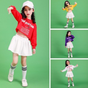 ヒップホップダンス衣装 ダンスパンツ キッズダンス衣装 ヒップホップ スカート ガールズ ダンス衣装 キッズ 韓国 派手 HIPHOPダンス衣装