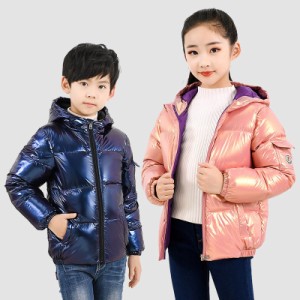 子供服 ダウンコート 男の子 女の子 ジュニア ダウンジャケット アウター  キッズ服 キッズ 防寒抜群 フード付き 長袖 暖かい 通学 エナ